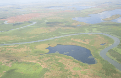 Fig. 1 River Kafue lakes and meanders.